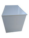 White Student Writing Desk with Drawer & Cabinet Storage