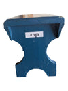 Vintage Blue Painted Wooden Stool