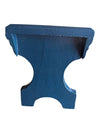 Vintage Blue Painted Wooden Stool