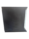 Gusdorf Black Glass-Door Media Cabinet on Casters