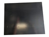 Gusdorf Black Glass-Door Media Cabinet on Casters