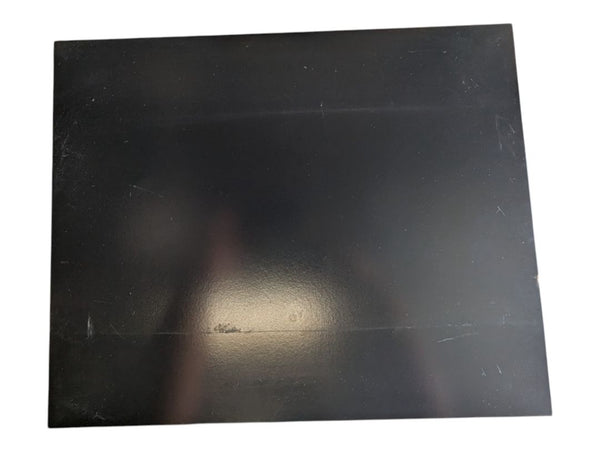 Gusdorf Black Glass-Door Media Cabinet on Casters