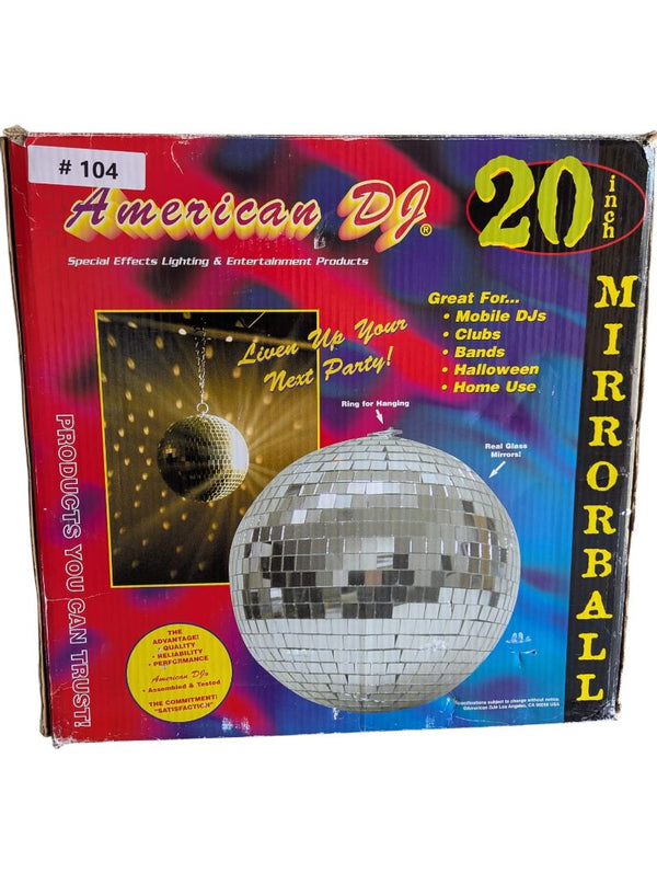 American DJ 20" Mirror Disco Ball – Model M-2020