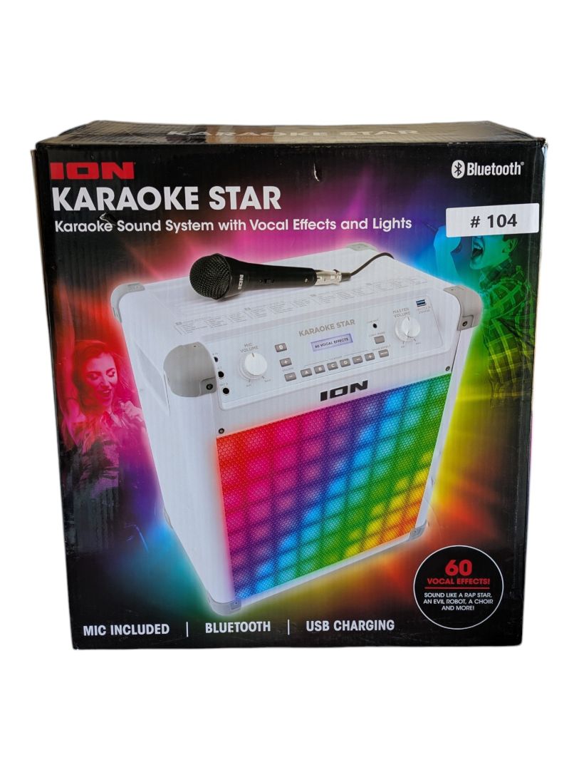 ION Karaoke Star Bluetooth Speaker with Microphone