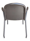 Black Metal Bistro Table with Two Armchairs