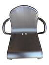Black Metal Bistro Table with Two Armchairs