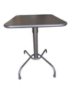 Black Metal Bistro Table with Two Armchairs
