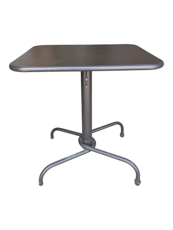Black Metal Bistro Table with Two Armchairs
