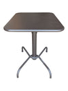 Black Metal Bistro Table with Two Armchairs