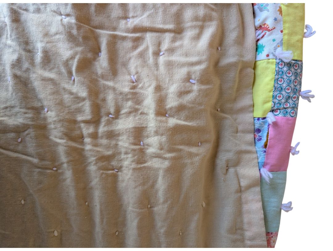 Handmade Pastel Patchwork Comforter / Quilt