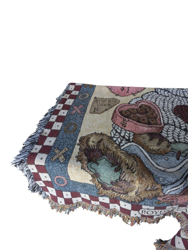 Boyd's Bears "Love Conquers All!" Woven Tapestry Throw Blanket
