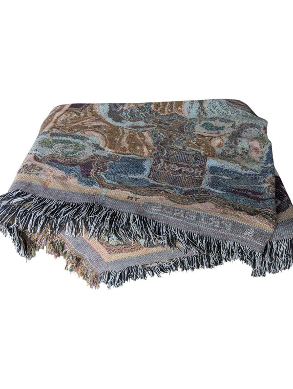 Boyd's Bears "Picnic" Woven Tapestry Throw Blanket