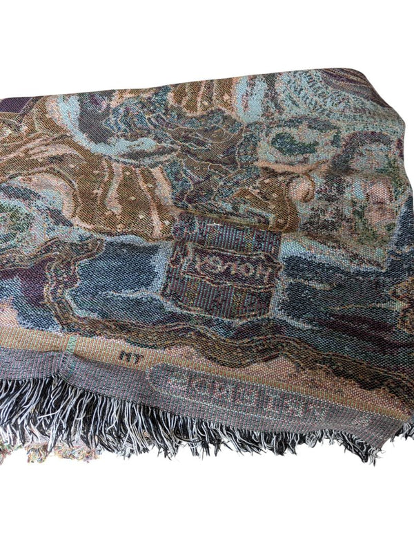 Boyd's Bears "Picnic" Woven Tapestry Throw Blanket