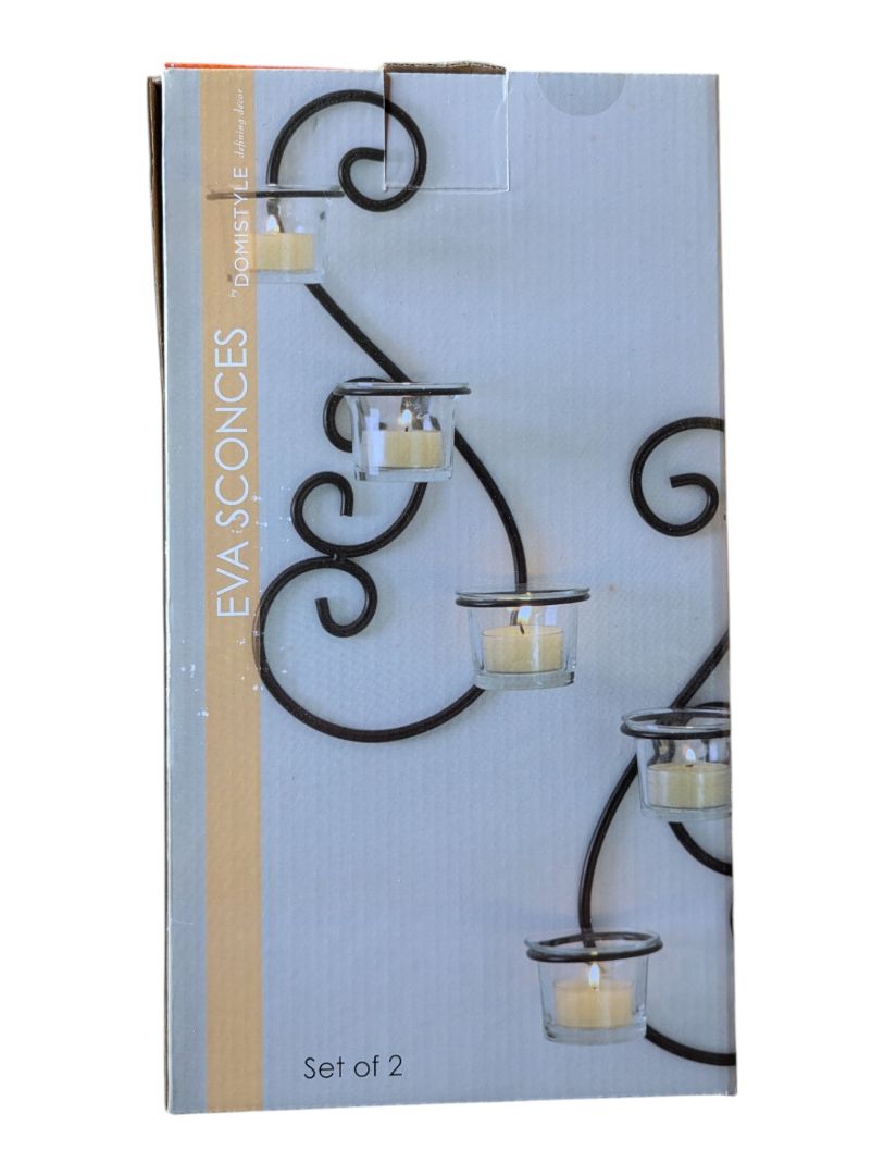 Domistyle Eva Wall Sconces – 2 Unopened Boxes – 4 Sconces Total
