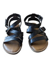 Crown Vintage Black Strappy Flat Sandals – Women’s Size 7M
