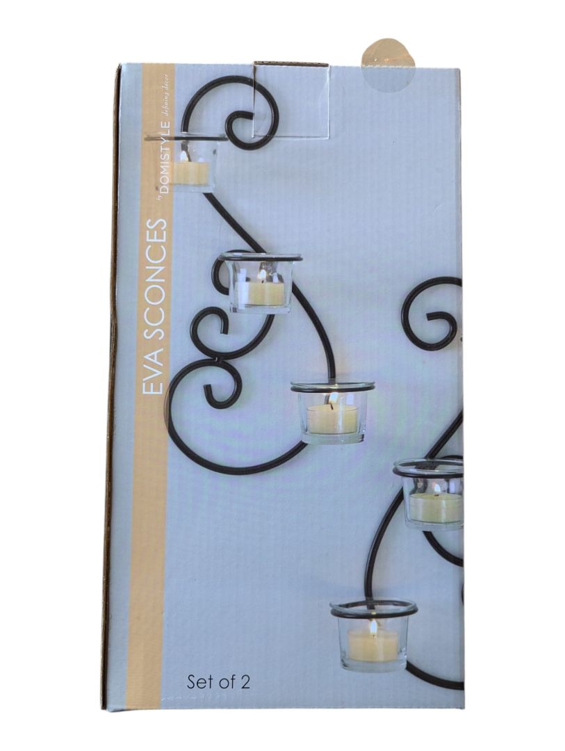 Domistyle Eva Wall Sconces – 2 Unopened Boxes – 4 Sconces Total