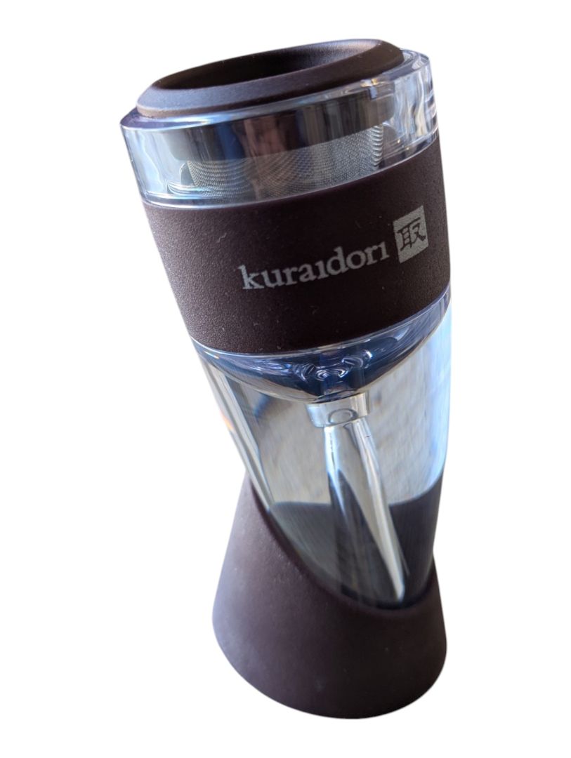 Kuraidori Wine Decanter Aerator with Foldable Stand – Boxed Set