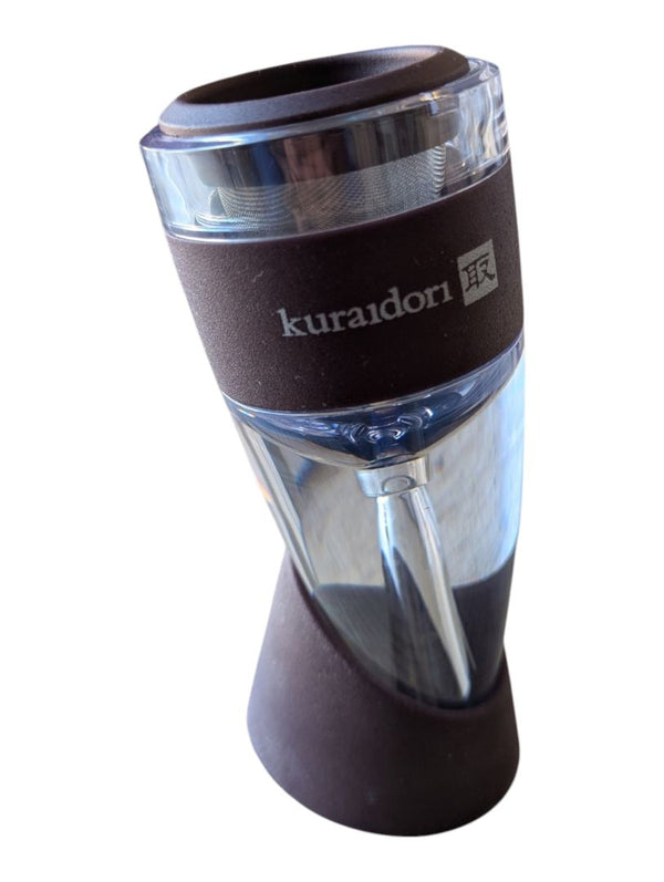 Kuraidori Wine Decanter Aerator with Foldable Stand – Boxed Set