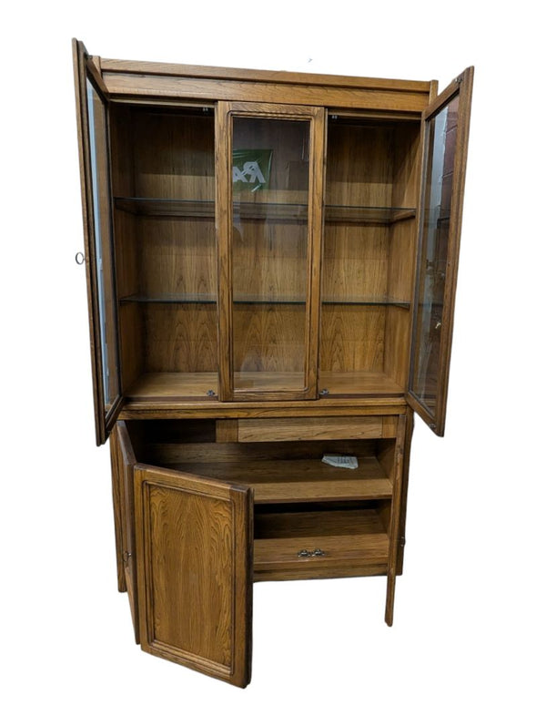 Gerard Collin Oak Display Cabinet with Glass Shelves