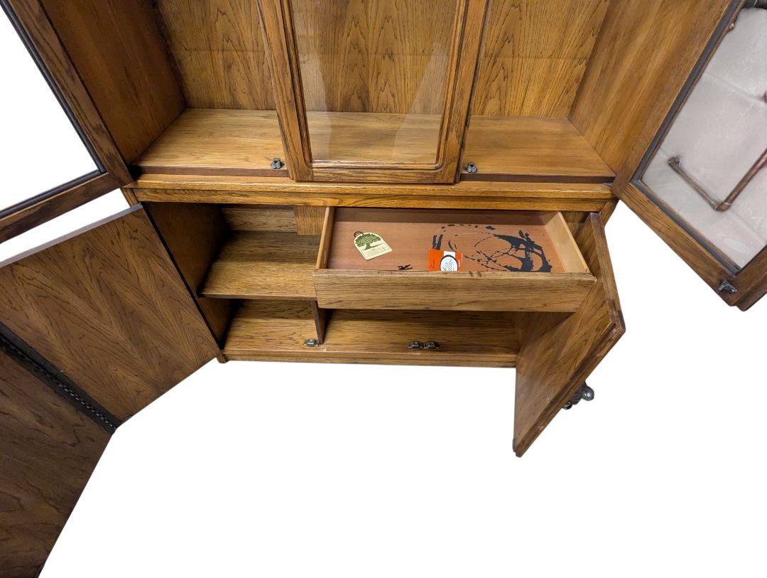 Gerard Collin Oak Display Cabinet with Glass Shelves