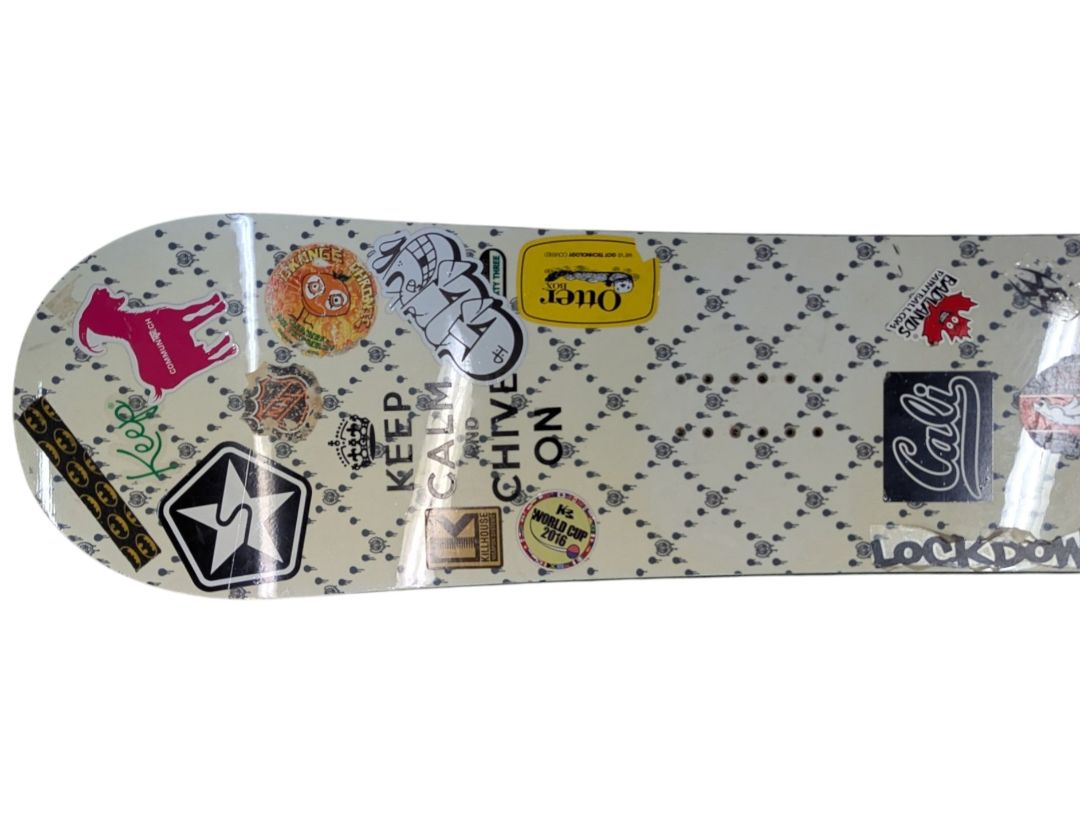Snowboard with Green & Black Graphics