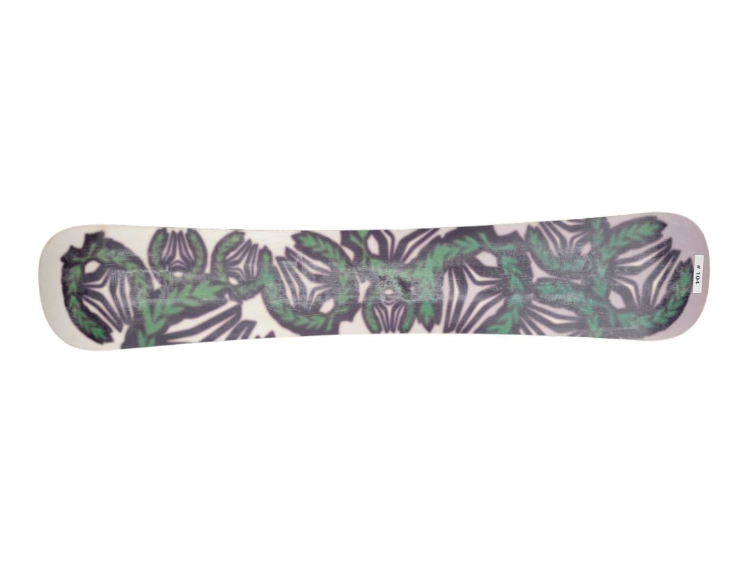 Snowboard with Green & Black Graphics