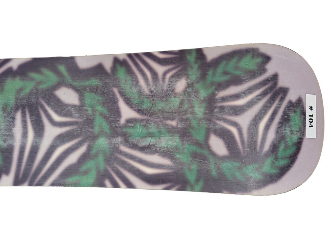 Snowboard with Green & Black Graphics