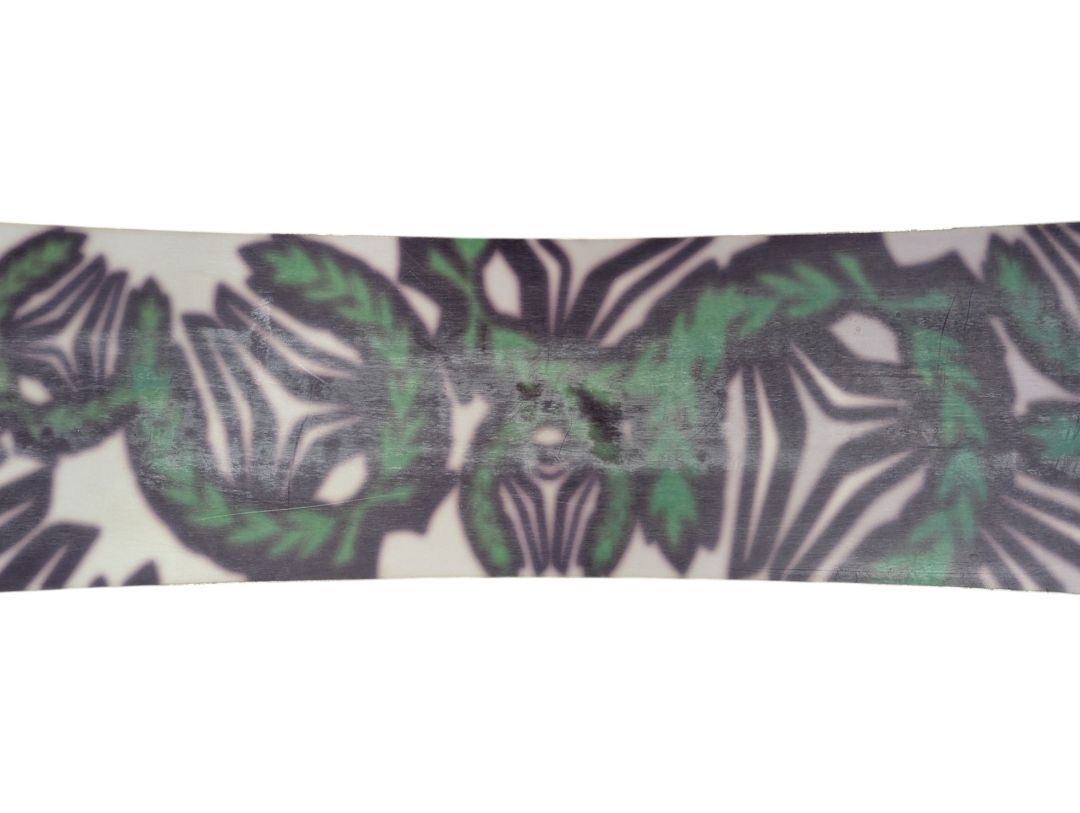 Snowboard with Green & Black Graphics