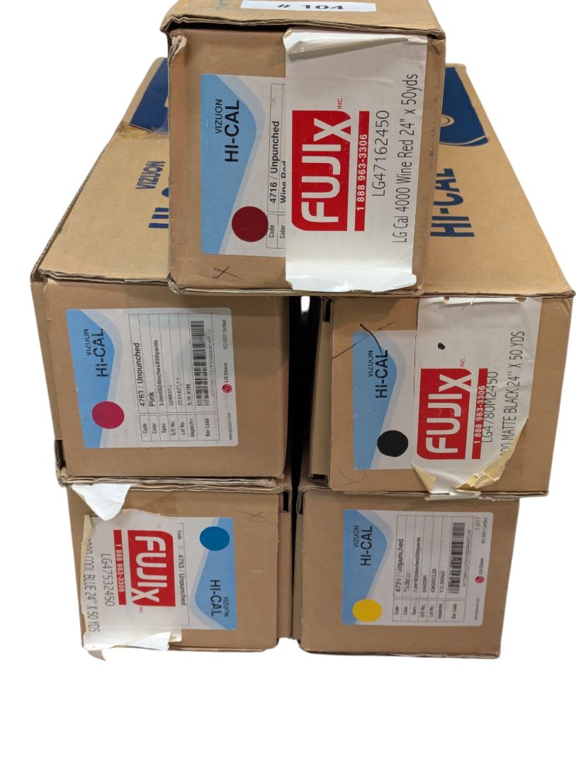 Set of 5 LG VIZUON HI-CAL 4000 Vinyl Rolls
