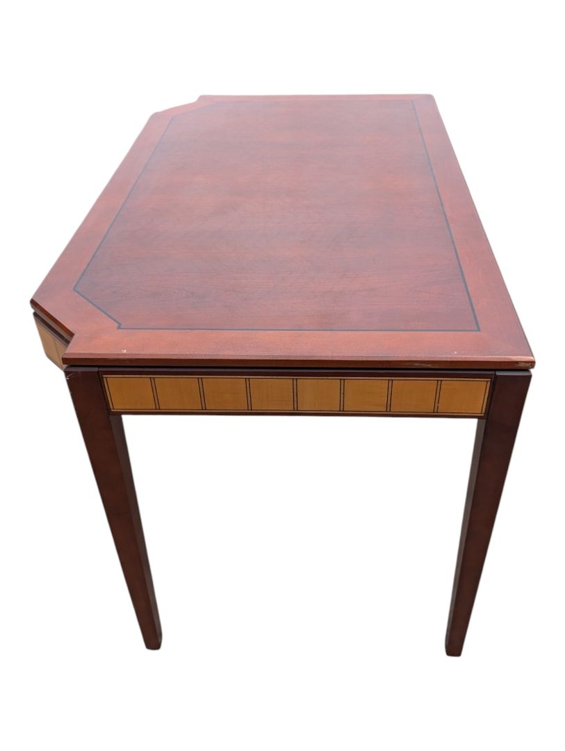 Traditional Wood Writing Desk / Console Table with Inlaid Detail