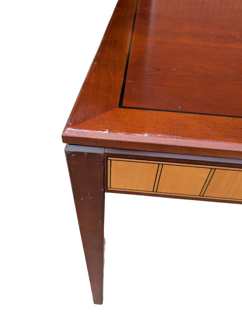 Traditional Wood Writing Desk / Console Table with Inlaid Detail