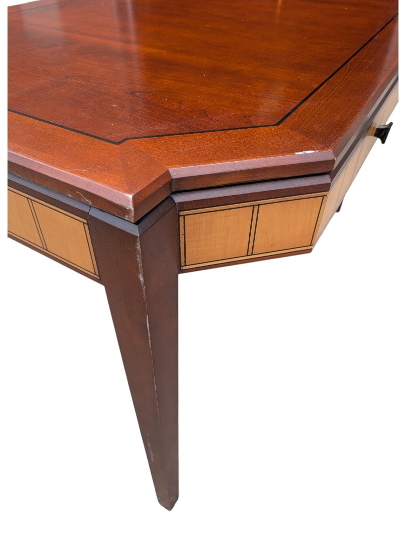 Traditional Wood Writing Desk / Console Table with Inlaid Detail