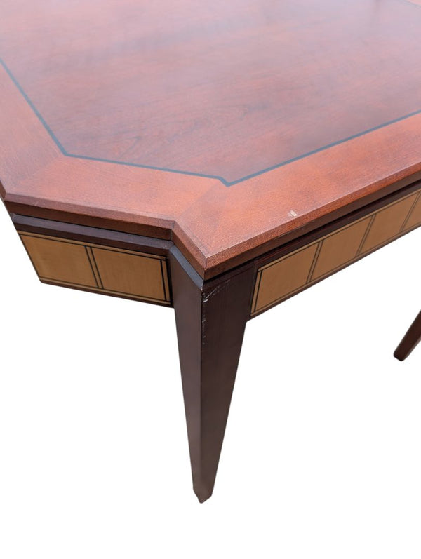 Traditional Wood Writing Desk / Console Table with Inlaid Detail