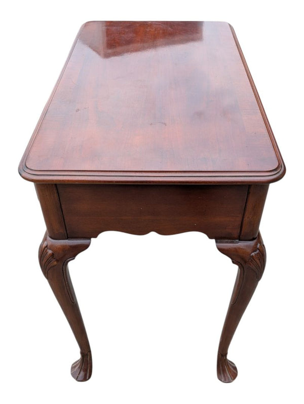 Vintage Queen Anne Style Two-Drawer Writing Desk / Accent Table