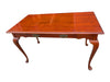 Traditional Cherry-Finish Writing Desk with Cabriole Legs