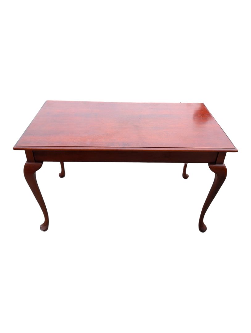 Traditional Cherry-Finish Writing Desk with Cabriole Legs