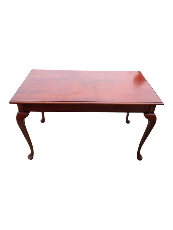 Traditional Cherry-Finish Writing Desk with Cabriole Legs