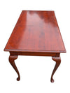 Traditional Cherry-Finish Writing Desk with Cabriole Legs
