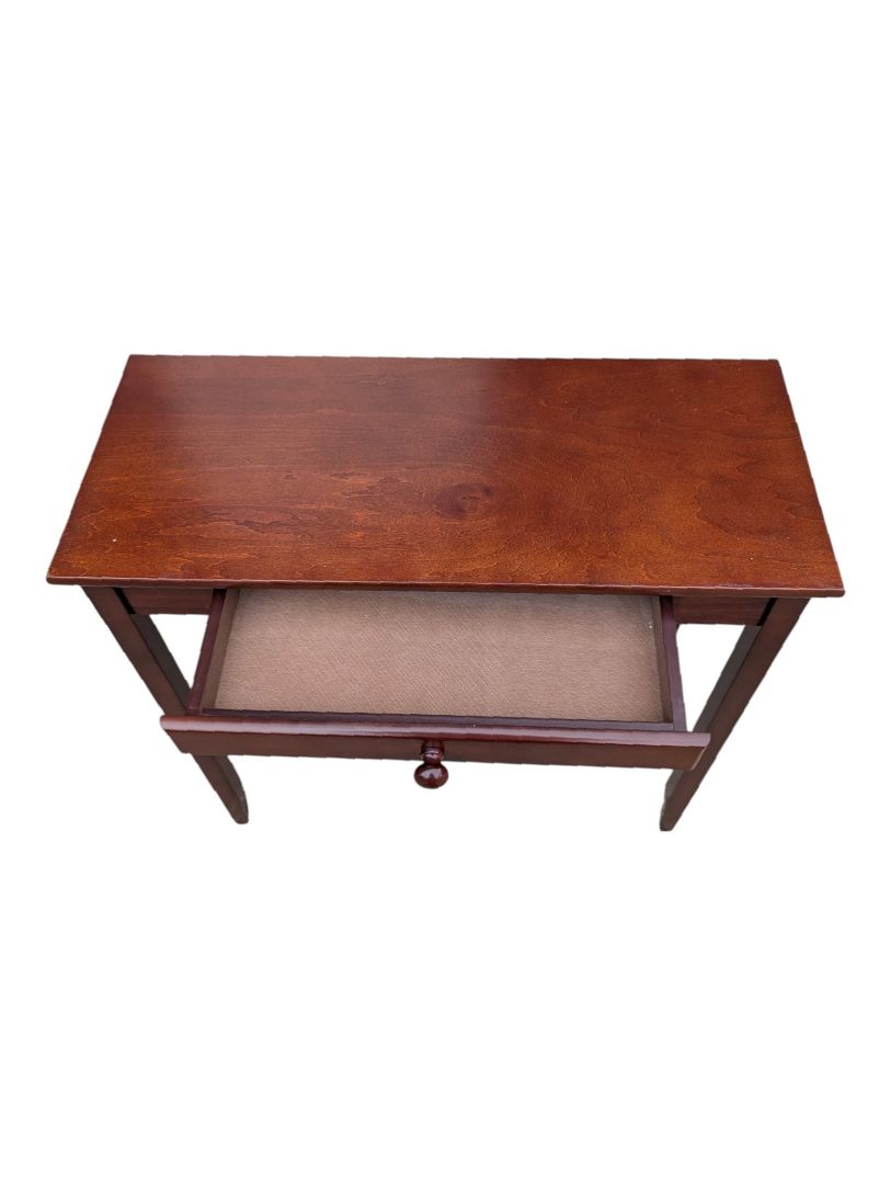 Vintage One-Drawer Wood Console Table