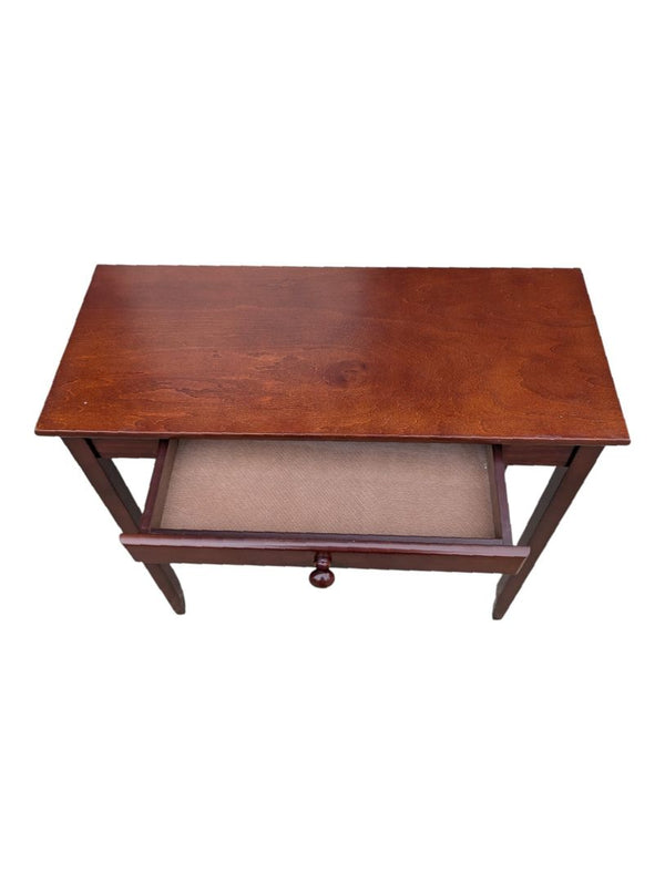Vintage One-Drawer Wood Console Table