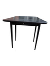 Vintage Black Drop-Leaf Side Table with Drawer