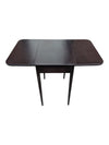Vintage Black Drop-Leaf Side Table with Drawer