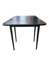 Vintage Black Drop-Leaf Side Table with Drawer