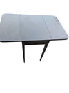 Vintage Black Drop-Leaf Side Table with Drawer