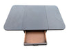 Vintage Black Drop-Leaf Side Table with Drawer