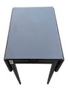 Vintage Black Drop-Leaf Side Table with Drawer