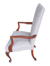 Traditional High-Back Upholstered Armchair