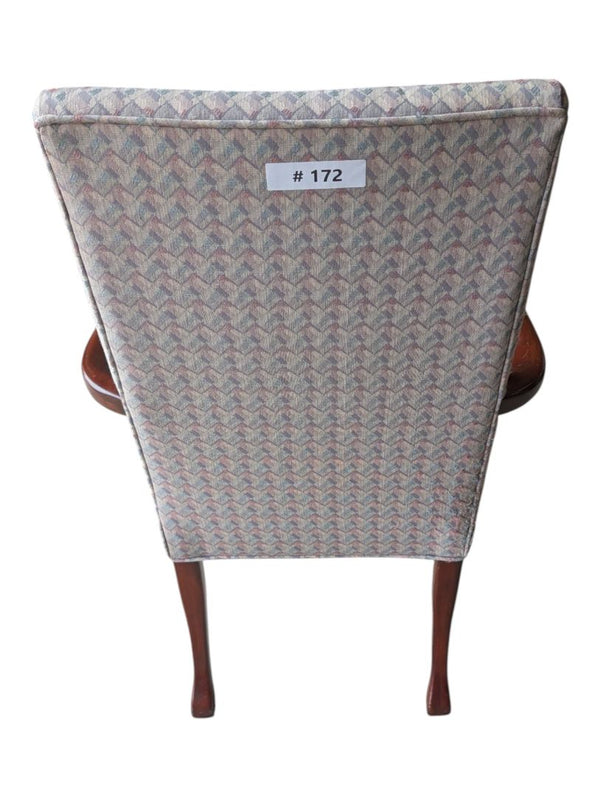 Traditional High-Back Upholstered Armchair