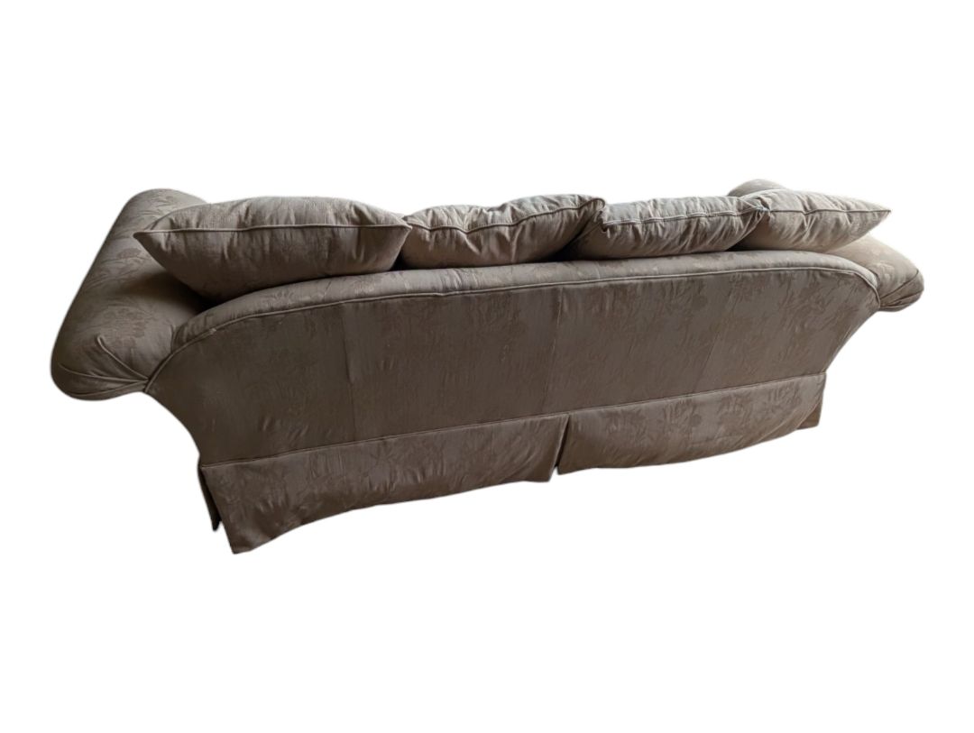 Traditional Floral Upholstered Three-Seat Sofa