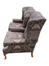 Pair of Traditional Paisley Wingback Armchairs